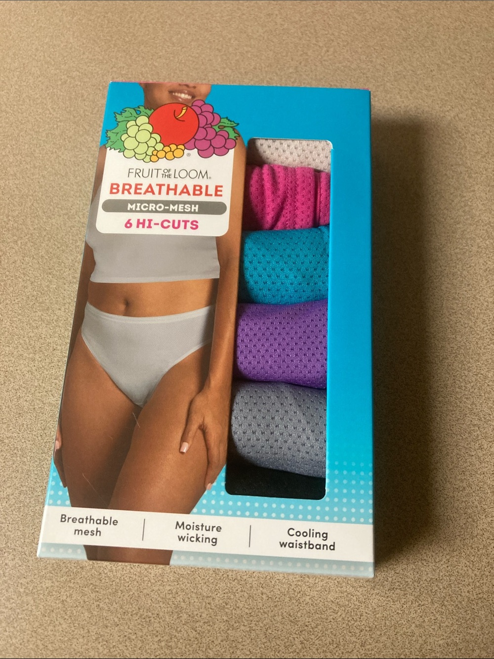 Ladies fruit of the loom Breathable Micro-Mesh Hi-Cut Underwear
